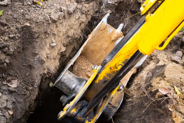 Downspout Trenching in Sandpoint