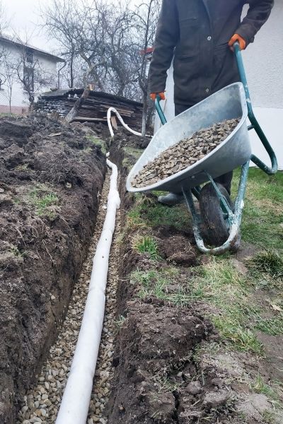Drain Trenching in Sandpoint